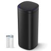 Motion Sensor Trash Can 13 Gallon Stainless Steel Black
