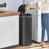 Motion Sensor Trash Can 13 Gallon Stainless Steel Black