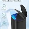 Motion Sensor Trash Can 13 Gallon Stainless Steel Black