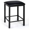 3 Piece Modern Dining Set Brown Faux Marble Table with Stools