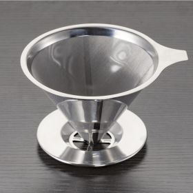 Stainless Steel Pour Over Coffee Dripper with Reusable Filter Stand