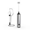 Rechargeable Milk Frother with Stand USB C Electric Foam Maker
