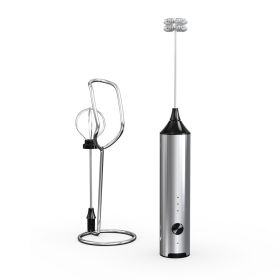 Rechargeable Milk Frother with Stand USB C Electric Foam Maker