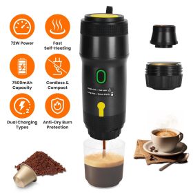 Portable Electric Espresso Machine Self Heating Cordless Coffee Maker