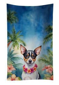 Rat Terrier Luau Kitchen Towel Dish Cloths Guest Hand Towel Decorative Bathroom Towel for Face,Tea, Dishcloth, Kitchen and Bath