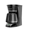 12 Cup Drip Coffee Maker with Custom Brew Strength Black