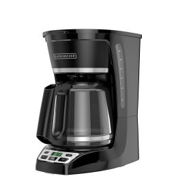 12 Cup Drip Coffee Maker with Custom Brew Strength Black