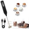 Rechargeable Handheld Milk Frother USB C Electric Foam Maker