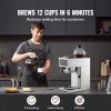 Commercial 12 Cup Drip Coffee Maker with 2 Glass Carafes