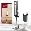 Rechargeable Milk Frother with Stand USB C Electric Foam Maker