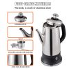 12 Cup Stainless Steel Coffee Percolator with Keep Warm Function