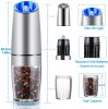 Gravity Activated Electric Salt and Pepper Grinder Set Adjustable Coarseness