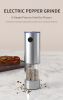 Electric Salt and Pepper Grinder Stainless Steel Type C Rechargeable