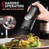 Set of 2 Electric Salt and Pepper Grinders USB Rechargeable