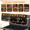 Dual Basket Air Fryer Oven Digital Control Clear View Window