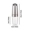Gravity Activated Electric Salt and Pepper Grinder Set Stainless Steel