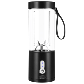 530ml Portable Blender for Smoothies USB Rechargeable Mini Juicer (Color: Black)