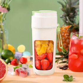 Portable Wireless Blender USB Rechargeable 8 Blade Smoothie Maker (Color: Green)