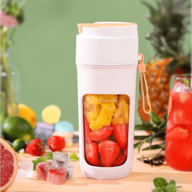 Portable Wireless Blender USB Rechargeable 8 Blade Smoothie Maker (Color: White)