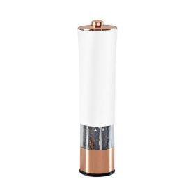 Electric Spice Grinder Stainless Steel Adjustable Pepper Mill (Color: rose white gold)