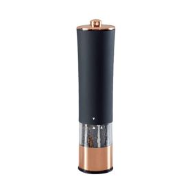Electric Spice Grinder Stainless Steel Adjustable Pepper Mill (Color: rose black gold)
