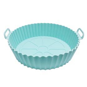 Air Fryer Silicone Pot Reusable Liner Basket Food Safe Accessory (Color: 1PCS Light Blue)
