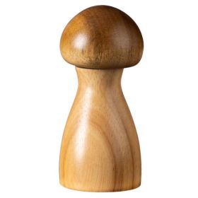 Mushroom Pepper Grinder Wooden Kitchen Spice Mill (type: Single, Color: Natural)