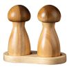 Mushroom Pepper Grinder Wooden Kitchen Spice Mill