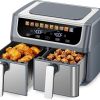 9.5 Quart Dual Basket Air Fryer with Independent Temperature Control