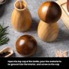 Mushroom Pepper Grinder Wooden Kitchen Spice Mill