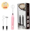 Electric Milk Frother USB Rechargeable Handheld Coffee Foam Maker