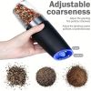 Electric Gravity Salt and Pepper Grinder Adjustable Coarseness