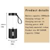 530ml Portable Blender for Smoothies USB Rechargeable Mini Juicer