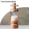 7 Inch Manual Black Pepper Wood Grinder